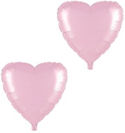 Flexmetal 45cm heart foil balloon pastel pink, valentine's / wedding, 2 pcs - Balloons