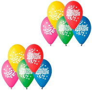 Smart Balloons Pastel balloon 30cm happy birthday, mixed colours, 10pcs - Balloons