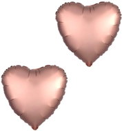 Flexmetal 45cm rose gold heart foil balloon, Valentine's / wedding, 2 pcs - Balloons