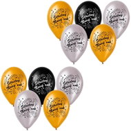 Smart Balloons 30cm metallic Happy New Year balloons, 10 pcs, New Year's Eve - Balloons