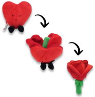 Les Déglingos Flipetz 2v1 Srdce / růže - červené - Soft Toy