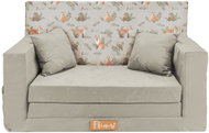Flumi Children's sofa bed light grey in fox colour - Children's sofa