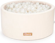 Flumi Pool with balls 200 pcs corduroy cream, pearl balls - Ball Pit