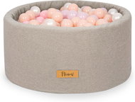 Flumi Pool with balls 200 pcs bouclé grey, peach - pink balls - Ball Pit