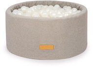 Flumi Pool with balls 200 pcs bouclé grey, pearl balls - Ball Pit