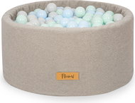 Flumi Pool with balls 200 pcs bouclé grey, mint blue balls - Ball Pit