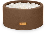 Flumi Pool with balls 200 pcs bouclé brown, pearl balls - Ball Pit