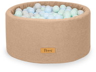 Flumi Pool with balls 200 pcs bouclé beige, mint blue balls - Ball Pit