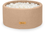Flumi Pool with balls 200 pcs bouclé beige, pearl balls - Ball Pit
