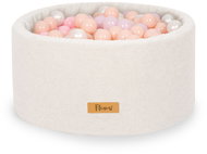 Flumi Pool with balls 200 pcs bouclé cream, peach - pink balls - Ball Pit