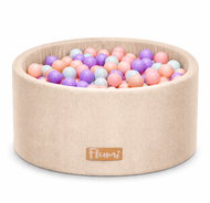 Flumi Pool with balls 200 pcs beige, mint - purple - peach balls - Ball Pit