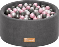 Flumi Pool with balls 200 pcs grey, pink balls - Ball Pit
