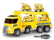 Bavytoy - Yellow truck with cars and screwdriver - Toy Car Set