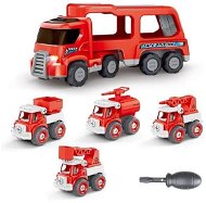 Bavytoy - Sada hasičských autíček se šroubovákem - Toy Car Set