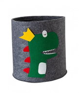 eCa Filcový koš na hračky krokodýl šedý - Úložný box