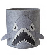 eCa Filcový koš na hračky žralok šedý - Úložný box