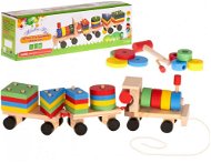 KIK KX7459 Wooden train with shapes for children - Train