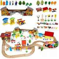 ISO 11222 Wooden train track 89 pieces, 330 cm - Train Set