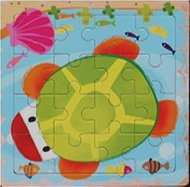 KIK Wooden Puzzle Turtle 16 pieces - Jigsaw Puzzle