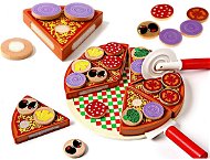 KIK KX7728 Wooden pizza slicer PIZZA - Toy Kitchen Food