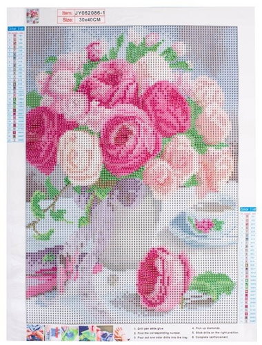 KIK KX5259 Diamond painting 5D - Flowers - Painting by Numbers - Main image