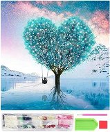 Pronett 2068 Diamond painting 5D - Wooden heart - Painting by Numbers