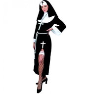 Funny Fashion Women's Nun Frederika Costume 52-54 XXL - Costume