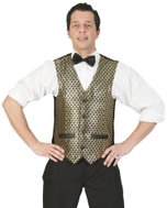Funny Fashion Men's Costume Golden Vest 52-54 L - Costume