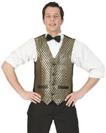 Funny Fashion Men's Golden Vest Costume 56-58 XL - Costume