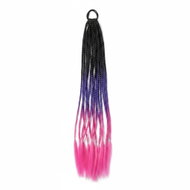 FunCo Copánky s gumičkou Crazy braids Pink 60 cm - Wig