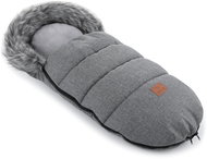 HappyBee Trinity Leny winter sling with fur graphite - Stroller Footmuff