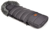 HappyBee Combi winter sling with fur graphite/graphite - Stroller Footmuff