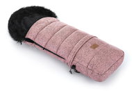 HappyBee Zimní fusak Combi Wild s kožíškem limitovaná edice dark pink - Fusak do kočárku