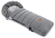 HappyBee Combi winter sling Leny with fur graphite - Stroller Footmuff