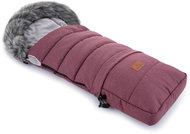 HappyBee Combi winter sling Leny with fur violet - Stroller Footmuff