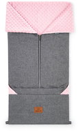 HappyBee Leny 2in1 graphite/minky pink universal footmuff - Stroller Footmuff