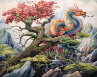 Gaira Diamantové malování Čínský drak D65074 - Diamond Painting