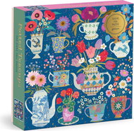 GALISON Metallic square puzzle Cups with flowers 500 pieces - Jigsaw Puzzle