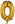 Number '0' gold, 35 cm