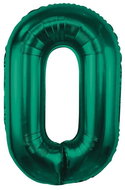 GoDan Inflatable balloon NUMBERS '0' bottle green, foil 85 cm - Balloons