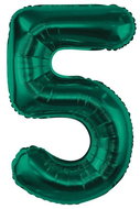 GoDan Inflatable balloon NUMBER '5' bottle green, foil 85 cm - Balloons