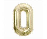 GoDan Inflatable balloon NUMBERS '0' champagne, foil 85 cm - Balloons