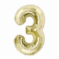 GoDan Inflatable balloon NUMBERS '3' champagne, foil 85 cm - Balloons