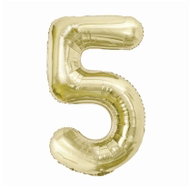 GoDan Inflatable balloon NUMBERS '5' champagne, foil 85 cm - Balloons