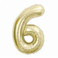 GoDan Inflatable balloon NUMBERS '6' champagne, foil 85 cm - Balloons