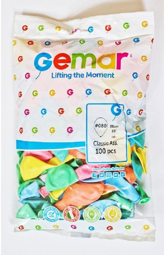 Gemar OB Balloons G90 mix of pastel colours 100 pcs - Balloons - Main image