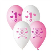 Gemar OB Balloons GS110 '1' Girl 5 pcs - Balloons