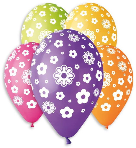 Gemar OB balónky GS110 Květiny 100 ks - Balonky - Hlavní obrázek
