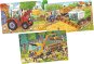 GOKI Dřevěné puzzle Zemědělské stroje 3 × 24 dílků - Dřevěné puzzle
