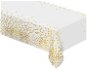 GODAN Ubrus foliový zlaté puntíky - bílý 137 × 183 cm - Tablecloth